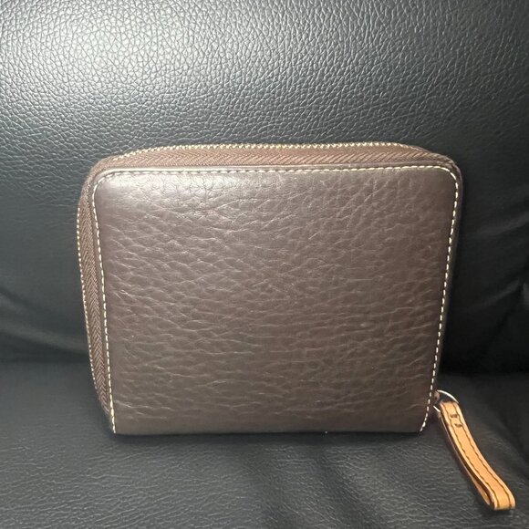 Coach Brown Pebbled Leather Wallet - Picture 4 of 14